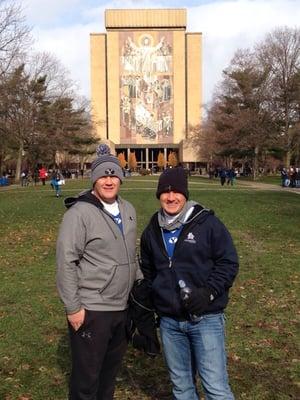 Dale and Jimmy from the Rex Real Estate Team take some time out to see BYU at Notre Dame