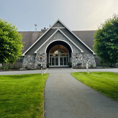 located at the country club - main entrance view