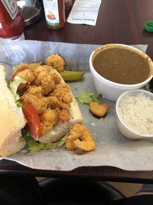 $9.99 lunch special gumbo and half a poboy