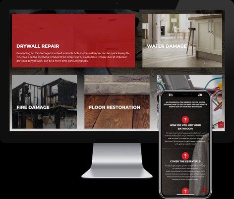 Home remodeling company website design