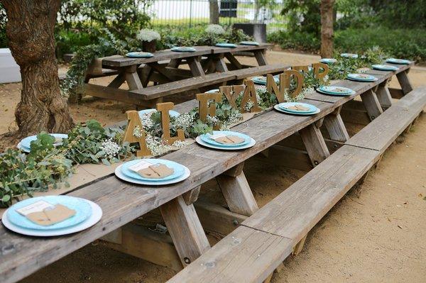 Perfect Rustic Baby Boy Baby Shower Table Set up