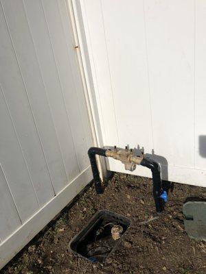 Lawn Sprinkler Repairs, RPZ Backflow Preventer Replacement due it was leaking in Rollingwood Austin, Tx