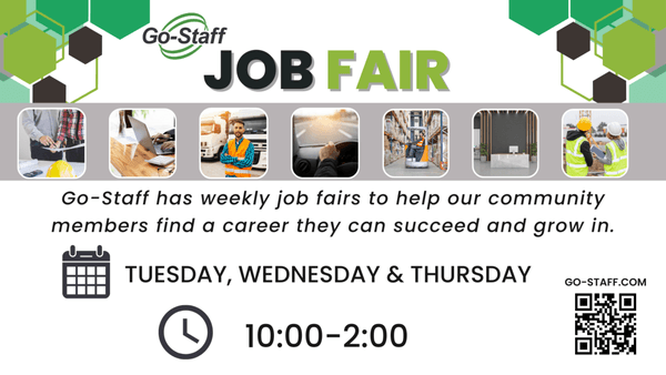 Weekly Job Fair! T, W Th 10-2 pm