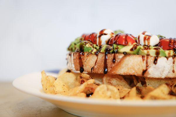 Avocado Caprese Toast