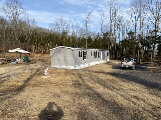 Finished site prep with septic install and demo of old house.