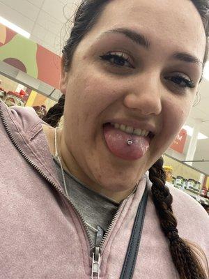 Tongue piercing