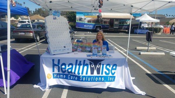 The Healthwise booth at the Oxnard Bethel Church Health Fair.