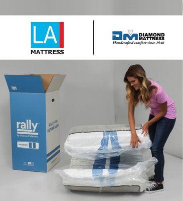 Handcrafted Bed in a Box Mattresses since 1946 from Diamond Mattress manufactured in California available to you at LA Mattress.