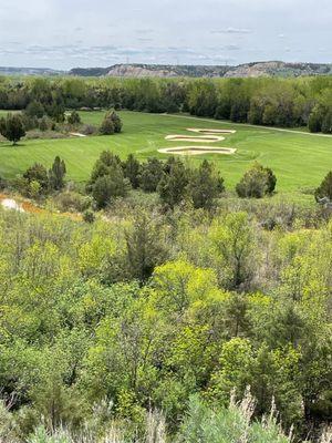 Tee box on 17 with new bunkers, gorgeous