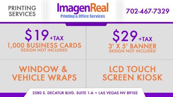 Printing shop in Las Vegas, same day print