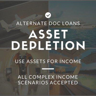 Asset depletion program to use your current assets as income