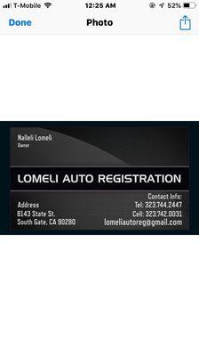 Lomeli Auto Registration