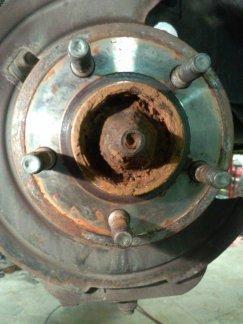 Front wheel bearing/hub just a little rusty