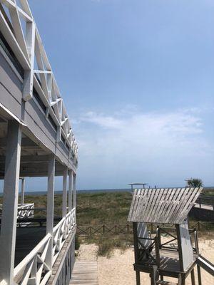 Playground and porch area