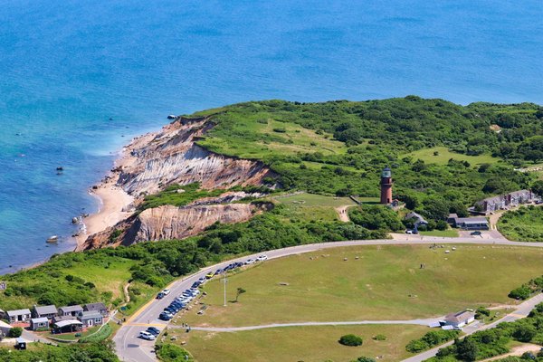 The incredibly beautiful cliffs of Aquinnah. Up-island on Martha's Vineyard and the Gay Head lighthouse.