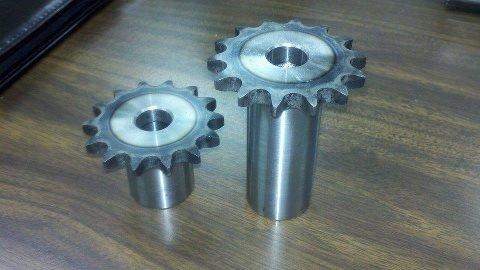 Sprockets of all sizes...  as well as chain and any needs for a drive design.