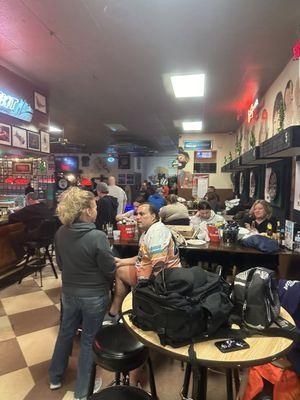 All the players for the cornhole tournament