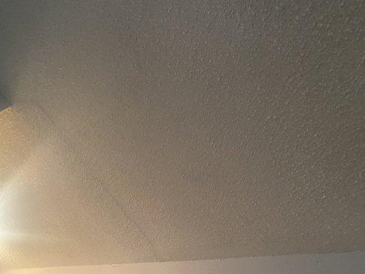 You can tell they didn't coat the ceiling properly and left it like this