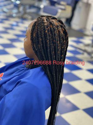 Triangle box braids