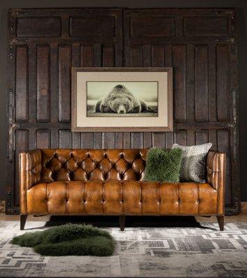 Kingston Tufted Leather Sofa