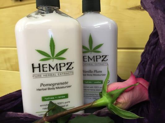 Pomegranate and Vanilla Plum Hempz! Sounds good enough to eat -- and feels so great on the skin! Thanks for carrying this, Gloria!