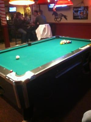 The pool table.