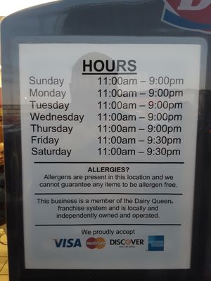 Opening Hours