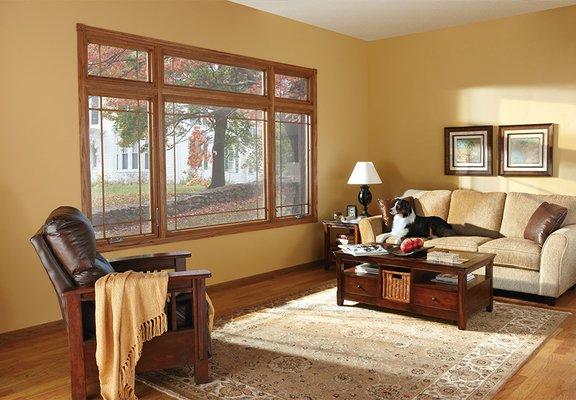 Renewal by Andersen windows with wood interior