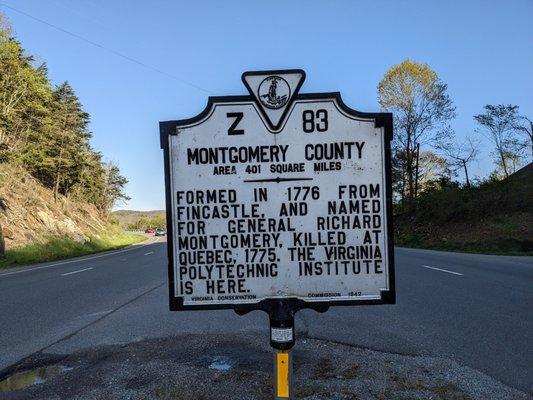 Montgomery County Marker