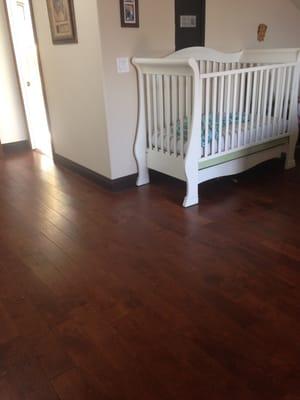 I love my engineered wood floors! (It's still real hardwood on the top! )