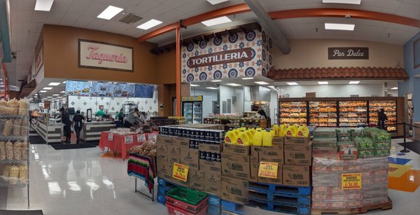 Taqueria, tortillería, and pan dulce display