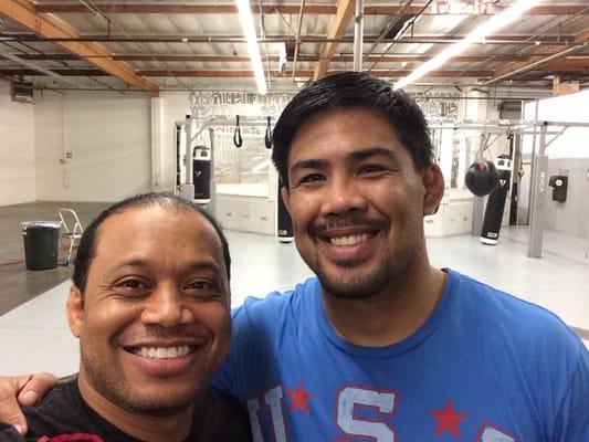 Mark "The Filipino Wrecking Machine" Munoz and I.