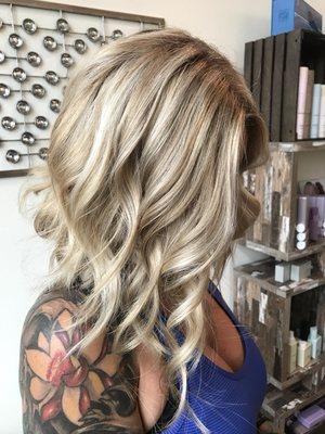 Hand painted blonde balayage