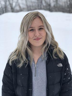 Winter blonde balayage in the beautiful falling snow. So blessed to be able to utilize our beautiful snow fall!