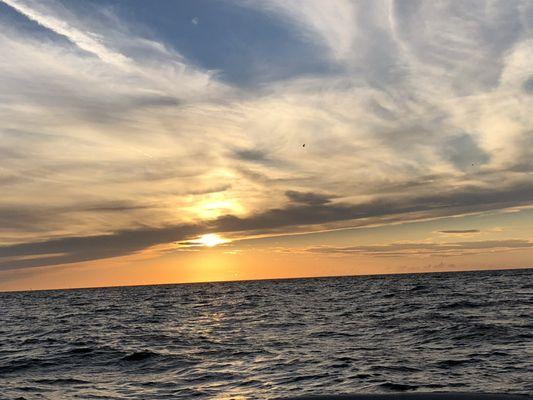 Sunsetting Aboard Island Ferry