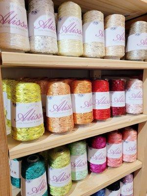 Sequin Yarn - Available in 33 colors - https://www.guchet.com/guchetyarns/sequinyarn