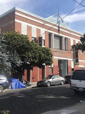 Why do you let homeless encampment outside where children are dropped off and picked up? There was no one inside the building working!