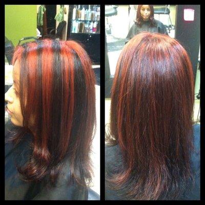 Highlights color red and black