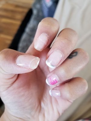 Got my nails done with gel Tuesday, started peeling by Saturday.