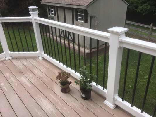 Not bad here. The soap and scrub worked well on this smooth non textured hand rail.