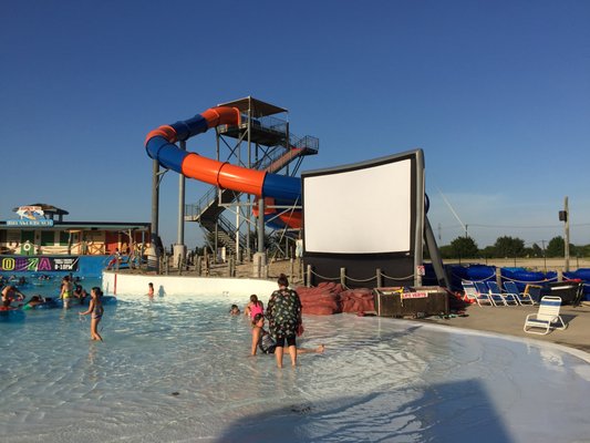 Water-park dive-in movie nights