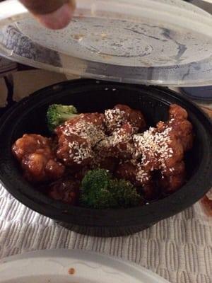 Yummy sesame chicken!