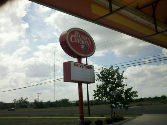 The sign from the dining area