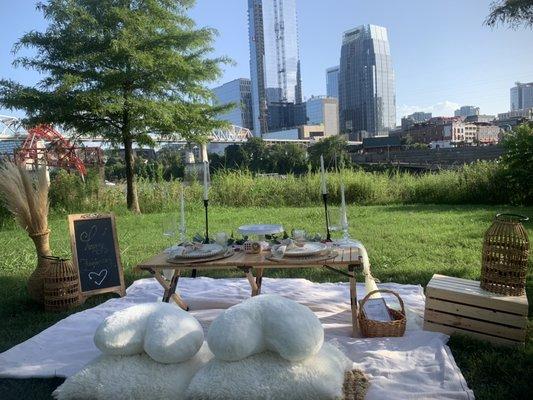 picnic set up with a view!