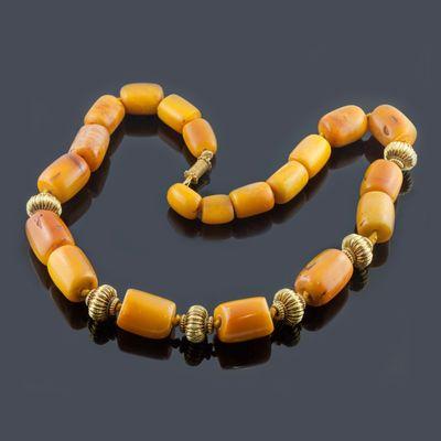 Rare chunky butterscotch amber necklace