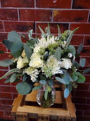 Wedding bouquet in a vase.