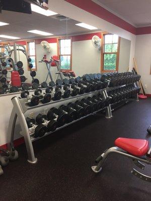 Free weights upstairs