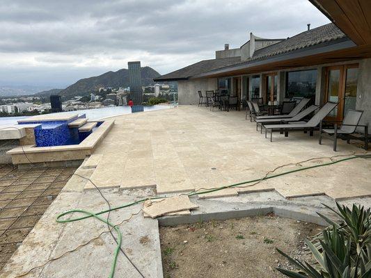 Pool deck in progress