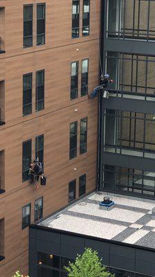 Commercial window washing