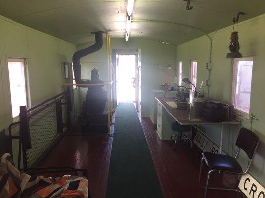 Interior of Caboose #75017. The volunteers have kept this very well maintained.